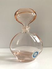 Vintage IW Rice & Co. Pink Glass Vanity Perfume Bottle w/Stopper Made In Japan picture