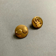2 VTG Authentic WWII US & Ordnance Branch Insignia Enlisted  Brass Collar Discs picture