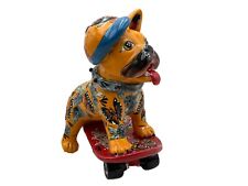 Talavera Frenchie French Bulldog Skateboard Cute Mexican Pottery Folk Art 12
