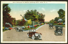 Entrance Roscoe Conkling Park Utica NY postcard 1921 picture