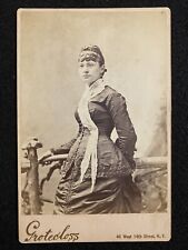 New York City NY Pretty Woman With Glasses Antique Cabinet Photo picture