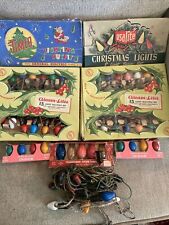 Vintage Timco Usalite CORD socket Box Bulbs Gleam-lites Working Rest Parts Xmas picture