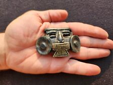 Pre Columbian Teotihuacan Mask Jade Pendant Mexico Mexican Maya Aztec Collar picture