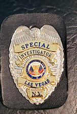 Las Vegas,. NV Special (Private) Investigator Badge - 80's Vintage -W/Seal of NV picture