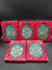 Vtg. Reed & Barton Silver Snowflake Ornaments - Lot of 6 Winterleaf Antique New picture