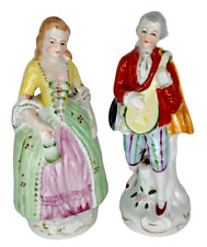 Porcelain Victorian Colonial Man & Woman Figurines  2 Pcs  Occupied Japan 7