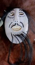 *AWESOME VINTAGE NATIVE AMERICAN  ZUNI CARVED PAINTED WOODEN MASK HTF   SUPER* picture