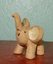 Small Handcrafted Clay Elephant Figurine picture