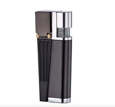 Foldable Metal Lighter Pipe Combination Portable Smoking Lighter 2 in 1 Black picture
