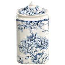 222 Fifth Adelaide Blue and White Large Canister & Lid 10081342 picture