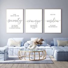 Serenity Prayer Wall Art Decor 3 Pieces Bible Verse Wall Art God Grant Me the Se picture