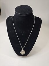 Israel 925 Sterling Silver Nano Bible Roman Cross Locket & 20'' Necklace picture