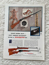 1955 Winchester 22 Rifle Model 61 63 & 75 Print Ad Rabbit Squirrel picture