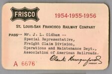 Annual pass - St Louis-San Francisco Railway 1954-1956 #A6676 picture