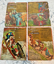 Antique 1883 Monthly Calendar Clarence Brooks & Co. Coach Varnishes - 4 cards picture