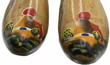 Wood Shoes Clogs Made in Holland Handmade Hand Painted 10.5