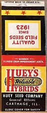 Huey Seed Company Carthage IL Illinois Vintage Bobtail Matchbook Cover picture