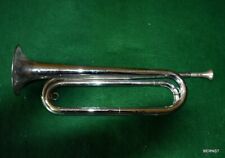 VINTAGE BOY SCOUT REXCRAFT OFFICIAL BUGLE - CHROME - FIRST CLASS INSIGNIA picture