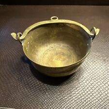 RARE Vintage Poss Antique Brass Metal Cauldron Planter picture