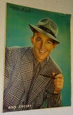 1945 Sunday News Coloroto BING CROSBY (magazine insert) HAS HUGE TEAR picture