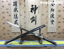 105CM Handmade Chinese Folded Steel Ebony Tang Dao 唐刀 Functional Full-tang Sword picture