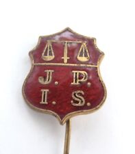 Vintage J. P. I. S. Enamel Pin. Justice of the Peace. picture