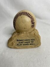 Sometimes You Just Have To Play Hardball Motivational Baseball Paperweight picture