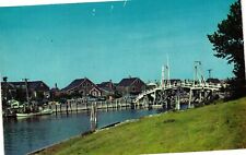 Vintage Postcard- Fishing Village and Footbridge, Ogunquit, ME. picture