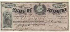 1874 dated Missouri Promissory Note signed by Governor Silas Woodson - State of  picture