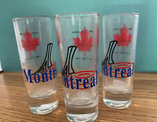3 Montreal Shot Glasses lot Canada Souvenir Canadian picture