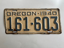 1940 Oregon License Plate 100% All Original picture