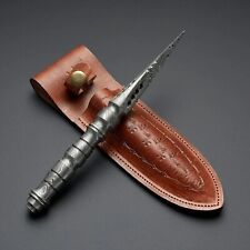 Custom HAND FORGED Damascus Tri dagger/ Spikes with Beautiful handle + Sheath picture