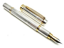 STUNNING c1990 NOS? WATERMAN FRANCE LE MAN 100 STERLING SILVER FOUNTAIN PEN 18K picture
