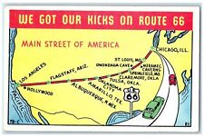 c1940's We Got Our Kicks On Route 66 St. Louis Missouri MO Unposted Postcard picture