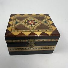 Vintage 1994 Wooden Jewelry Box from Casablanca, Morocco picture