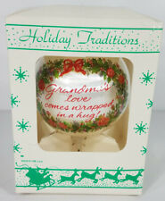 Vintage Holiday Traditions Grandma's Love ball Christmas tree ornament 1993 picture