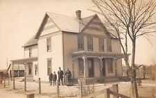 RPPC Family in Front of Victorian Farm House c1910 Vintage Postcard 9129 picture