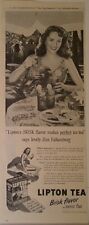 1945   Lipton Tea  Brisk Flavor - never flat  Jinx Falkenburg  Magazine Print Ad picture