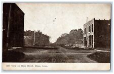Elma Iowa Postcard View Main Street Buildings Road 1908 Vintage Antique Posted picture