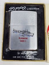 Vintage 1984 Zippo Lighter Plainview AGEH-1  with Box VERY RARE picture