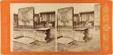 ITALY Pompeii Photo G. Sommer c1865 Stereo Vintage Albumin PL35tn11 picture