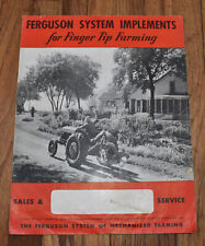 Vintage Ferguson System Implement Farming Tractor Sales Brochure Poster picture