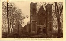 EARLY 1900'S. ST. JAMES CHURCH. ELMHURST, L.I. , NY POSTCARD w10 picture