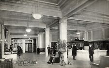 SAN FRANCISCO POSTCARD - LOBBY HOTEL MANX - PUB. JANSSEN LITHO CO picture