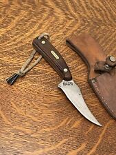 Early VINTAGE SCHRADE USA OLD TIMER #152 Sharp Finger KNIFE & LEATHER SHEATH picture