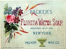 1880's Packer's Florida Water Soap Victorian Trade Card P135 picture