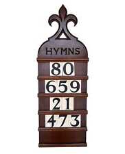 Original Victorian Church Hymn Board - Old Religious Antiques - Specials Board picture