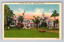 Vero Beach FL-Florida, Hotel Del Mar, Advertising, Vintage Souvenir Postcard picture