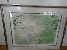 1973 Original Chinese Watercolor Painting Hand Signed Framed 28 X 35 inch picture