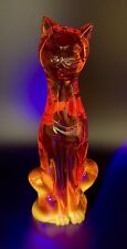 Vintage Viking Glass Epic Cat Persimmon - Glows picture